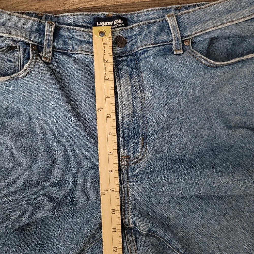 Lands End Mens Square Rigger Straight Leg Denim Jeans Size 37x29 Traditional Fit - Picture 10 of 12